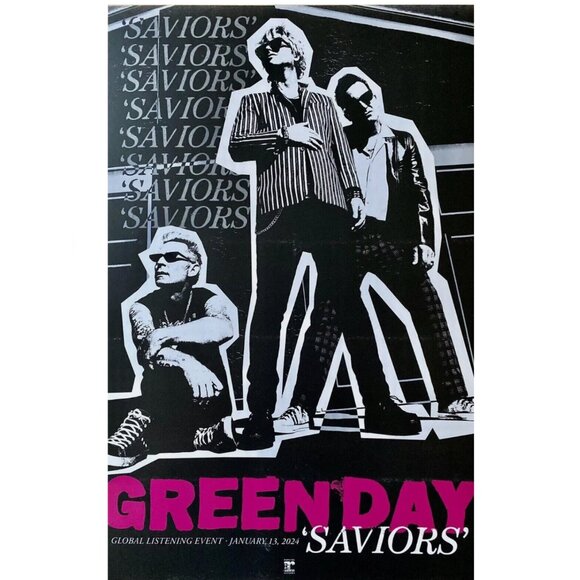 Green Day Band Saviors Listening Party‎ Poster RARE Collector's Item - Picture 1 of 1